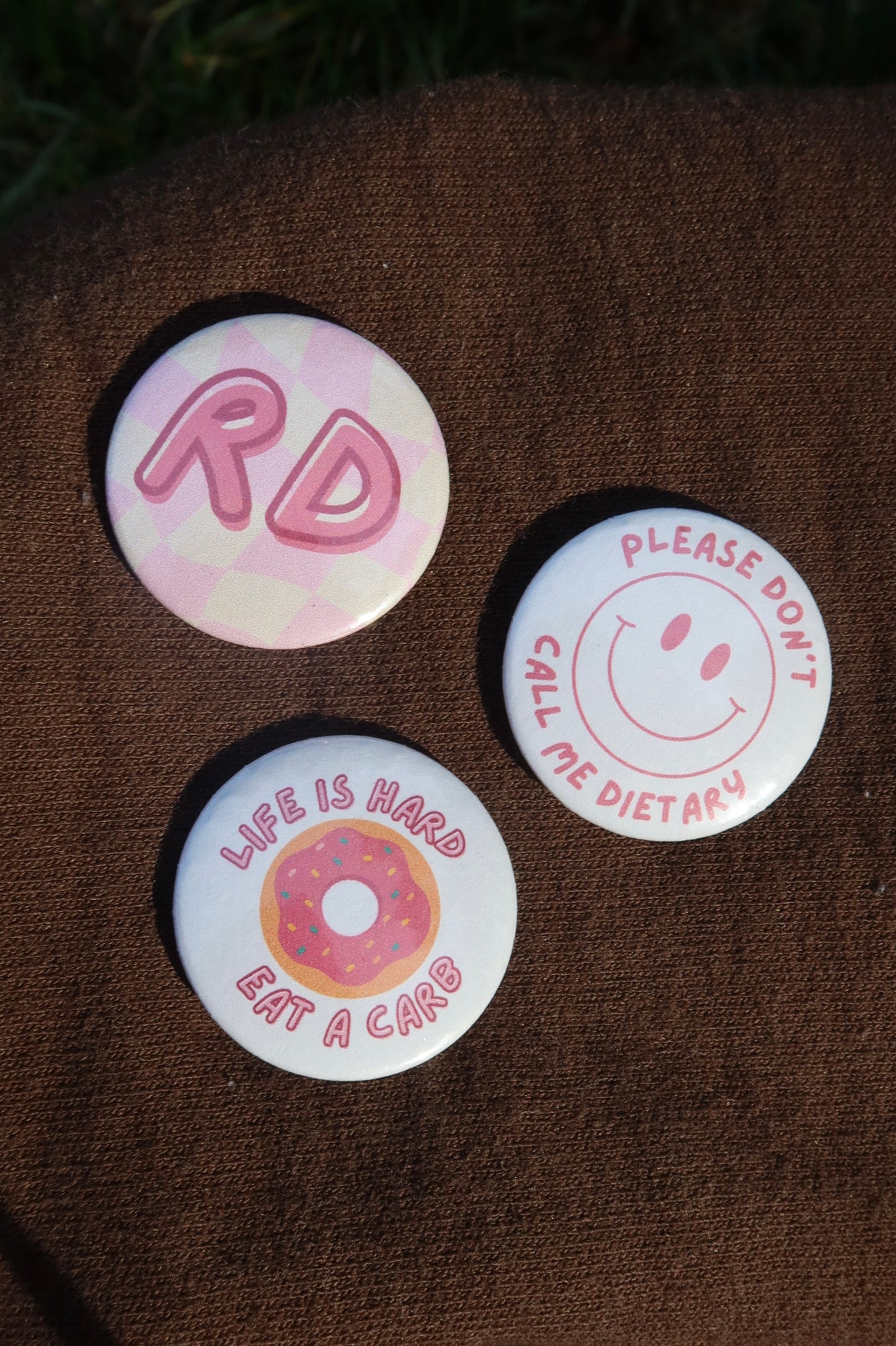 Registered Dietitian 3 Pin Set | Dietitian, RDN, RD, Nutritionist Gifts | 1.25" Pins